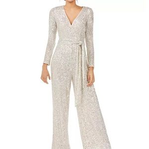 Eliza Silver Sequin Jumpsuit